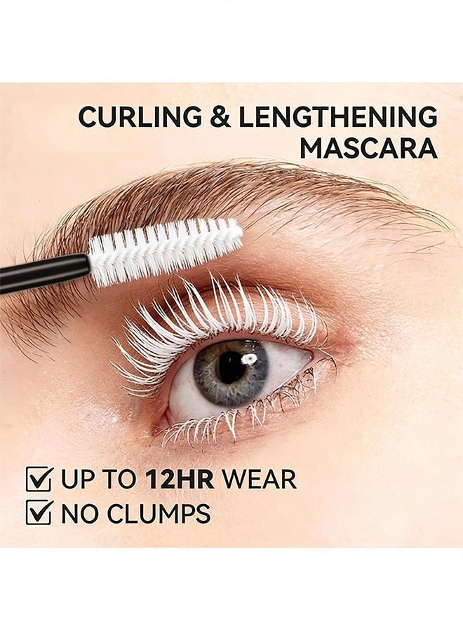 TVLV Thick Lash Mascara - Waterproof, Lengthening, 3D, Thick and Curly Lash Base Gel - Non-Distorting Mascara - 01# White - Image 5